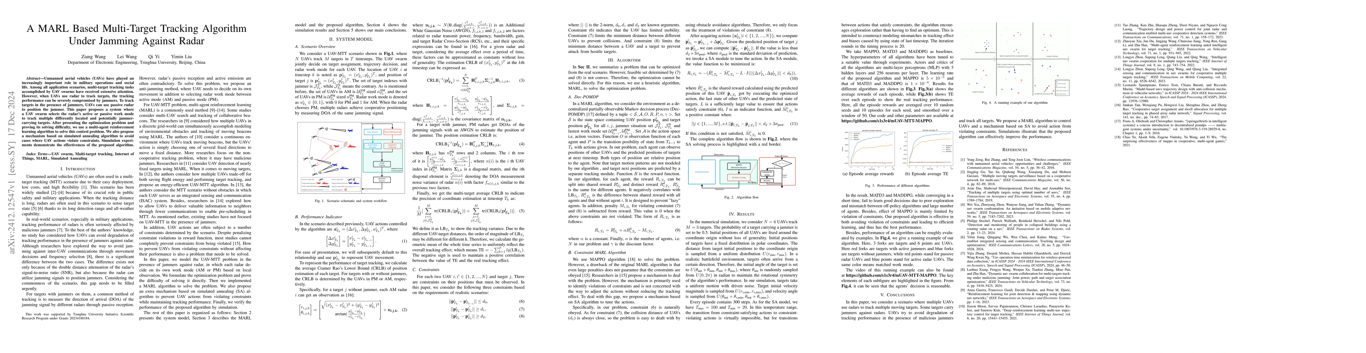 Thumbnail for A MARL Based Multi-Target Tracking Algorithm Under Jamming Against Radar