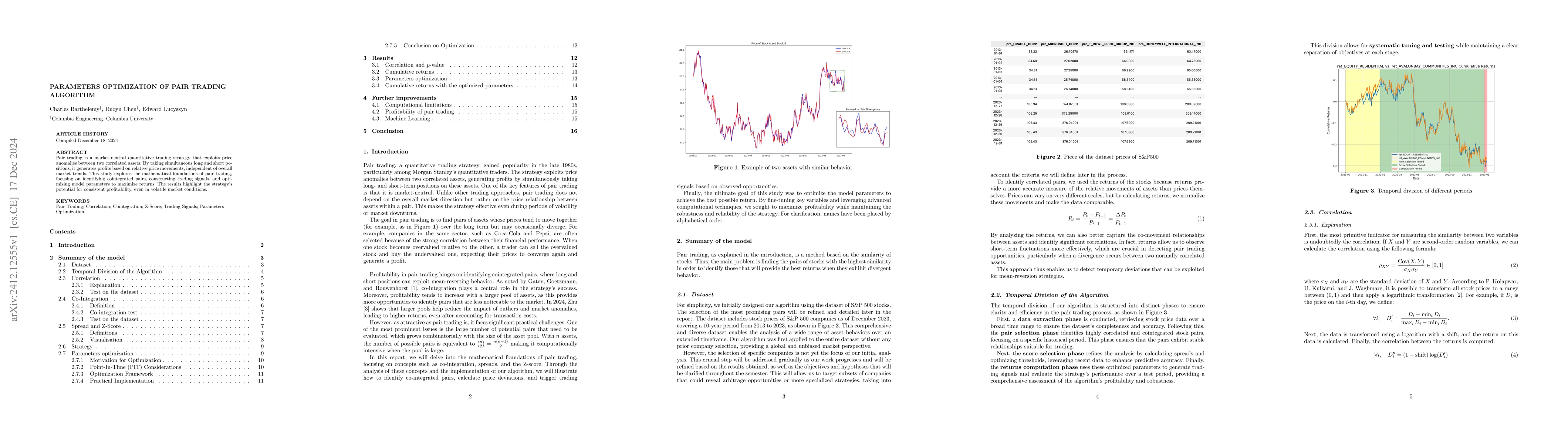 Thumbnail for Parameters Optimization of Pair Trading Algorithm