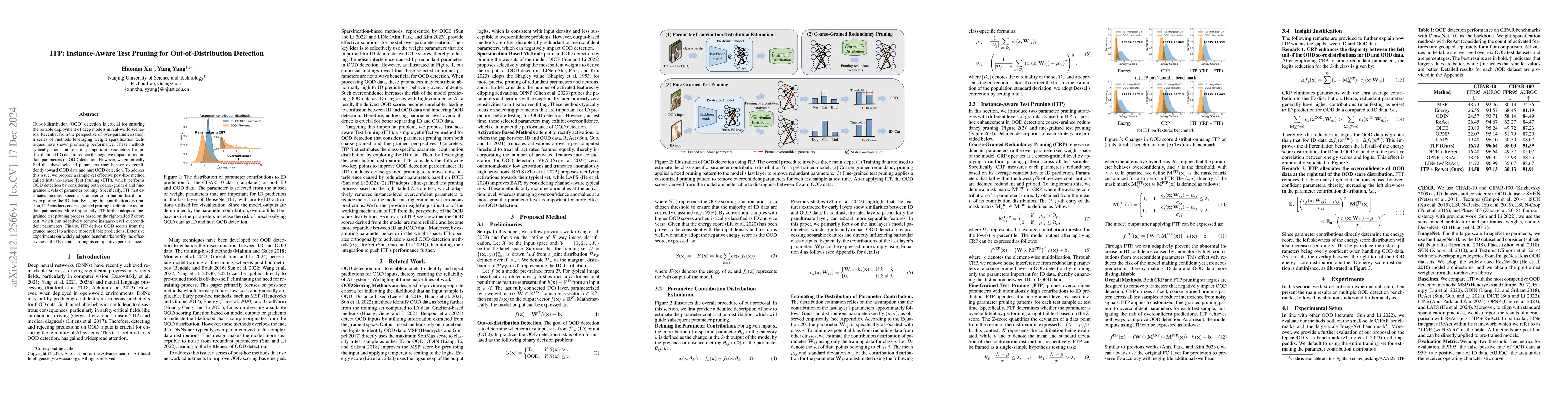 Thumbnail for ITP: Instance-Aware Test Pruning for Out-of-Distribution Detection
