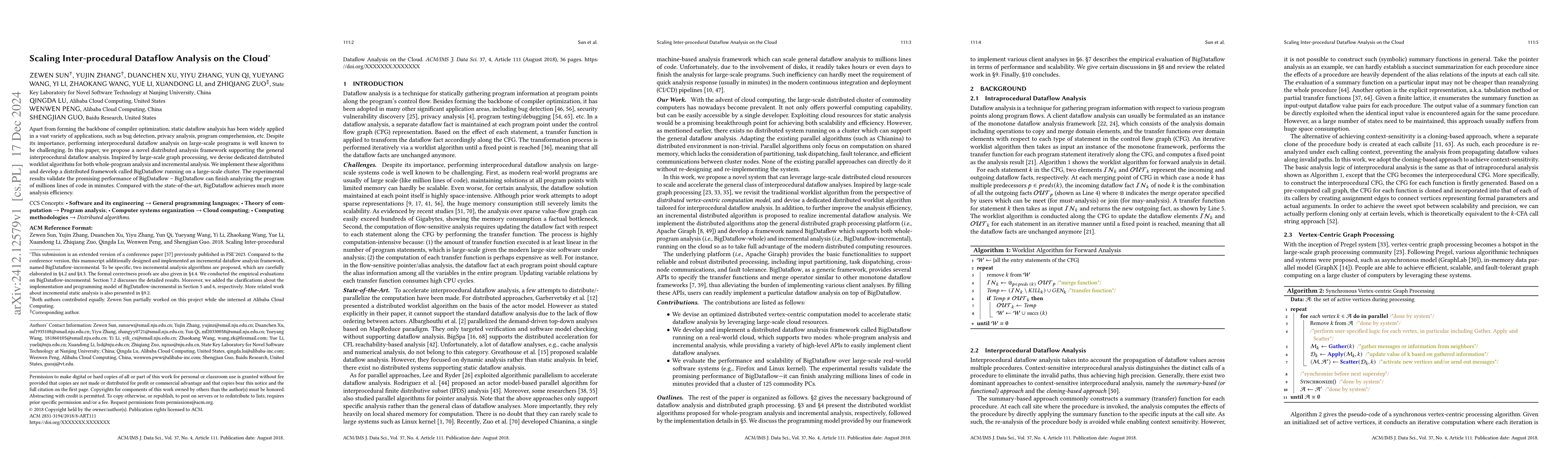 Thumbnail for Scaling Inter-procedural Dataflow Analysis on the Cloud