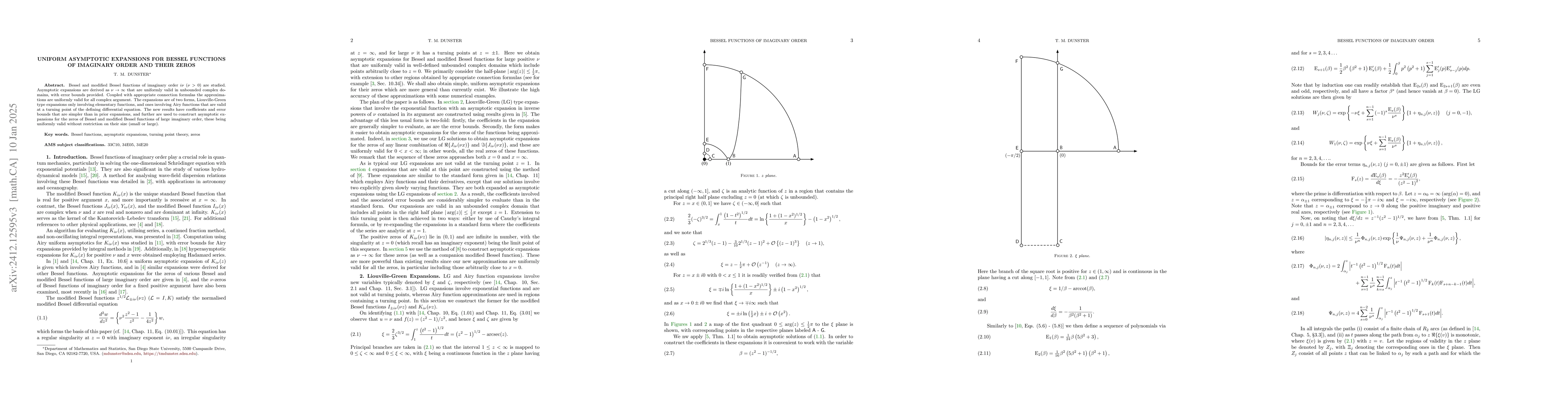 Thumbnail for Uniform asymptotic expansions for Bessel functions of imaginary order
  and their zeros