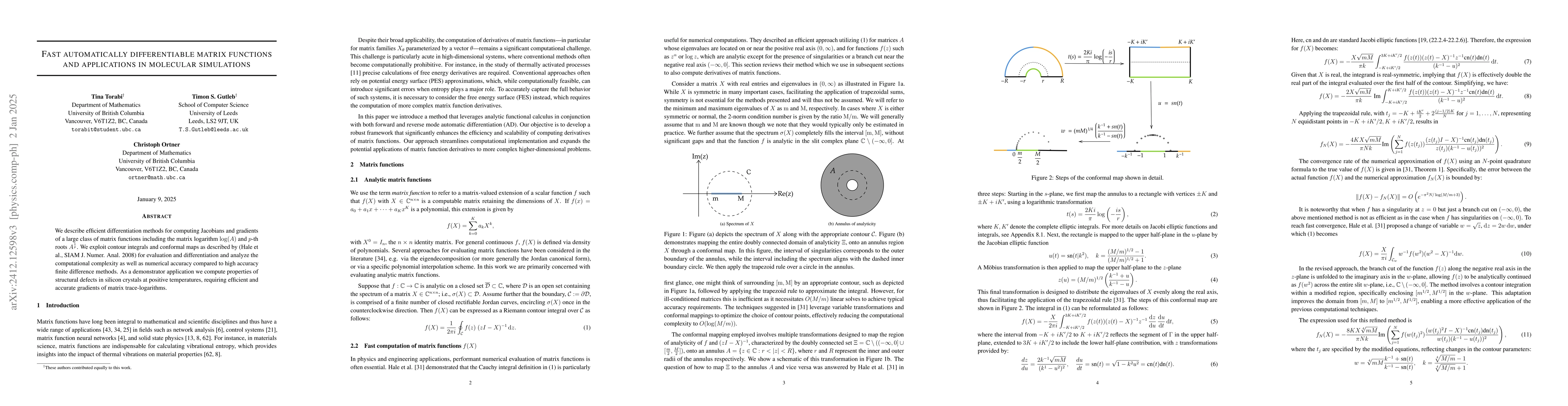 Thumbnail for Fast automatically differentiable matrix functions and applications in
  molecular simulations