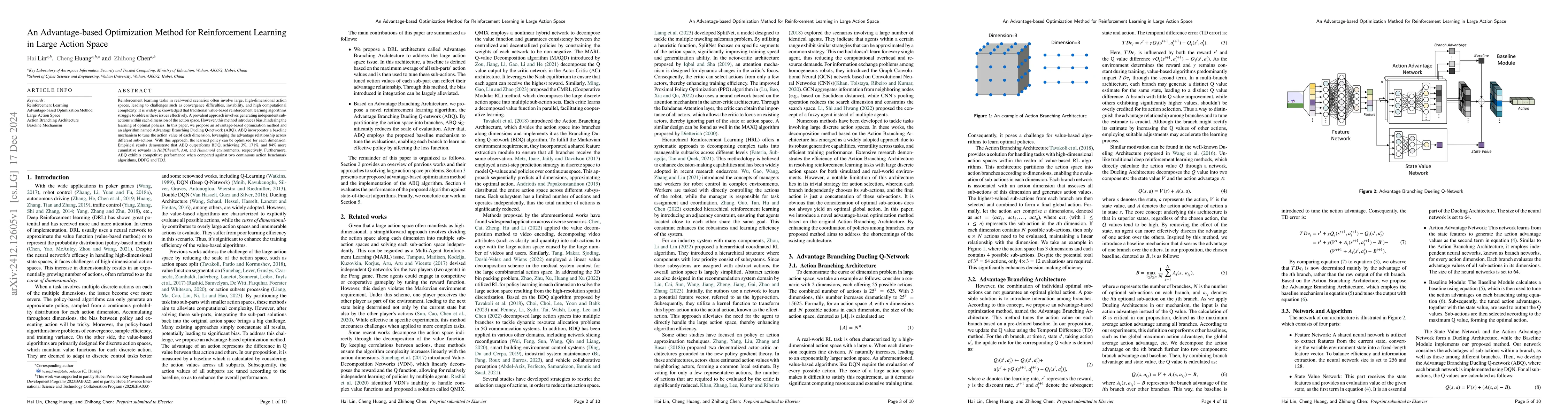 Thumbnail for An Advantage-based Optimization Method for Reinforcement Learning in
  Large Action Space