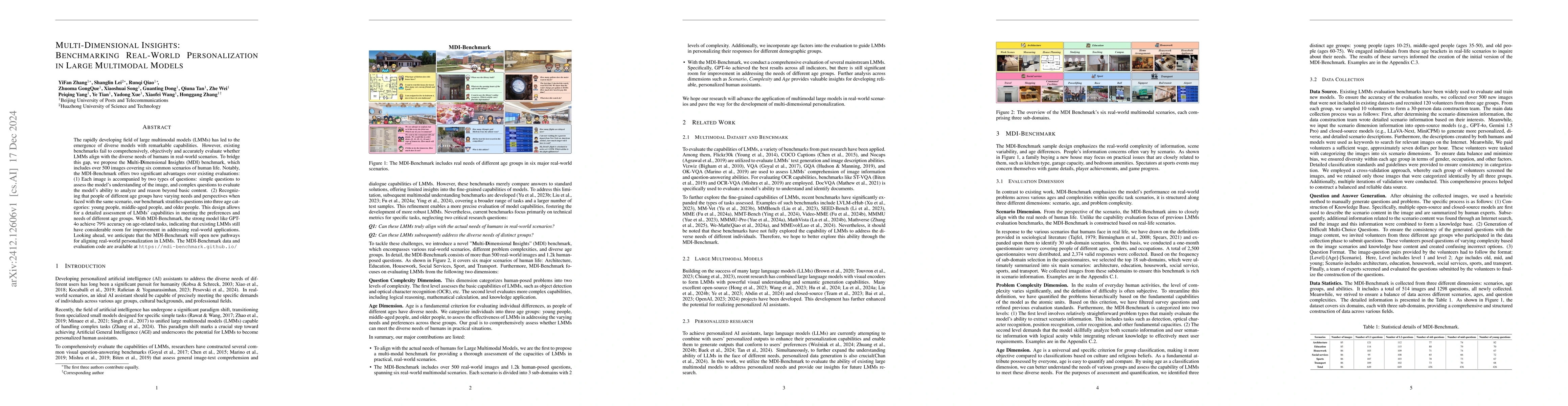 Thumbnail for Multi-Dimensional Insights: Benchmarking Real-World Personalization in
  Large Multimodal Models