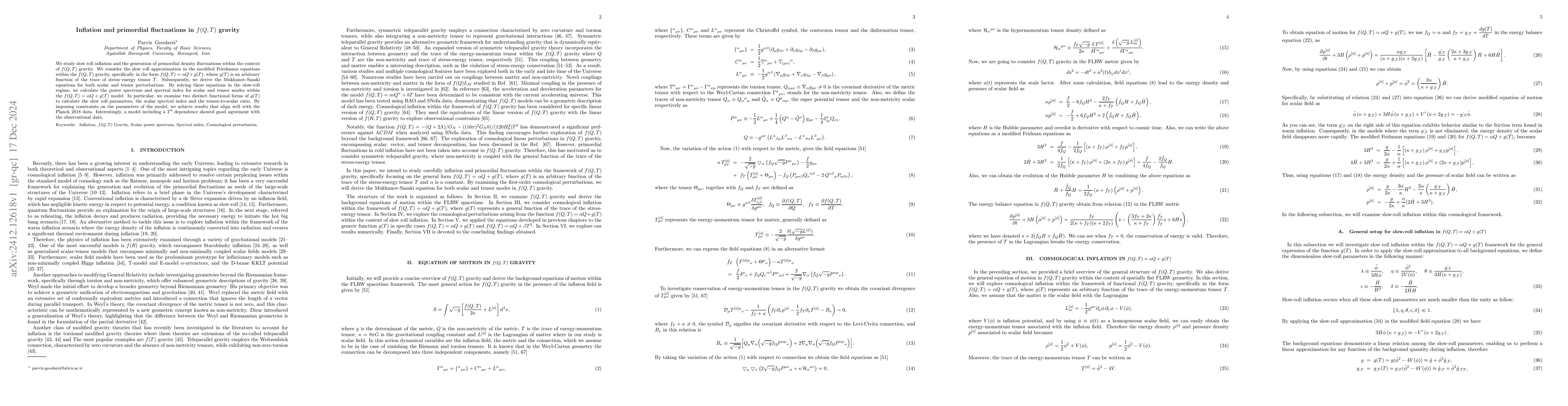 Thumbnail for Inflation and primordial fluctuations in $f(Q,T)$ gravity