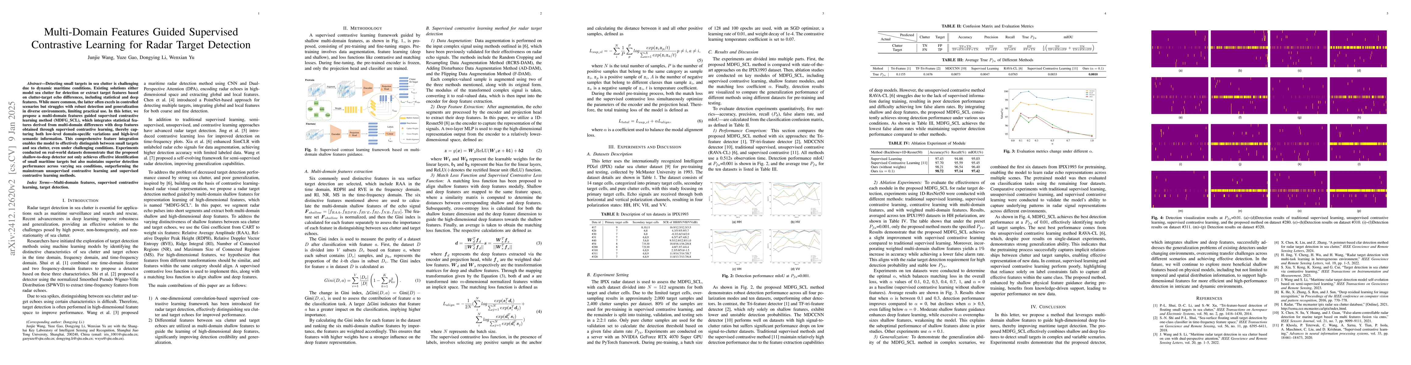 Thumbnail for Multi-Domain Features Guided Supervised Contrastive Learning for Radar
  Target Detection