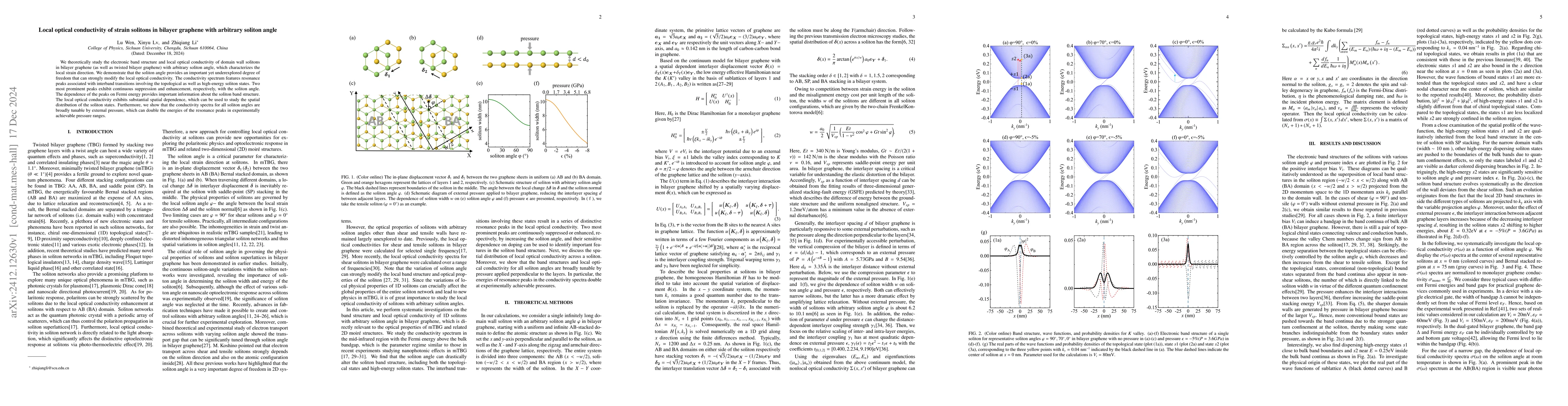 Thumbnail for Local optical conductivity of strain solitons in bilayer graphene with
  arbitrary soliton angle