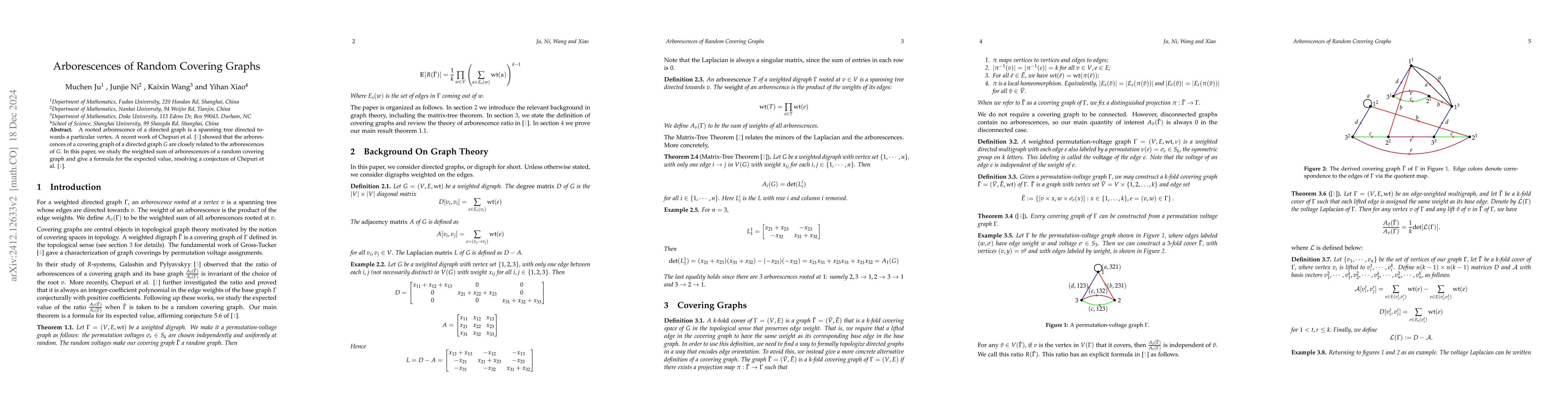 Thumbnail for Arborescences of Random Covering Graphs