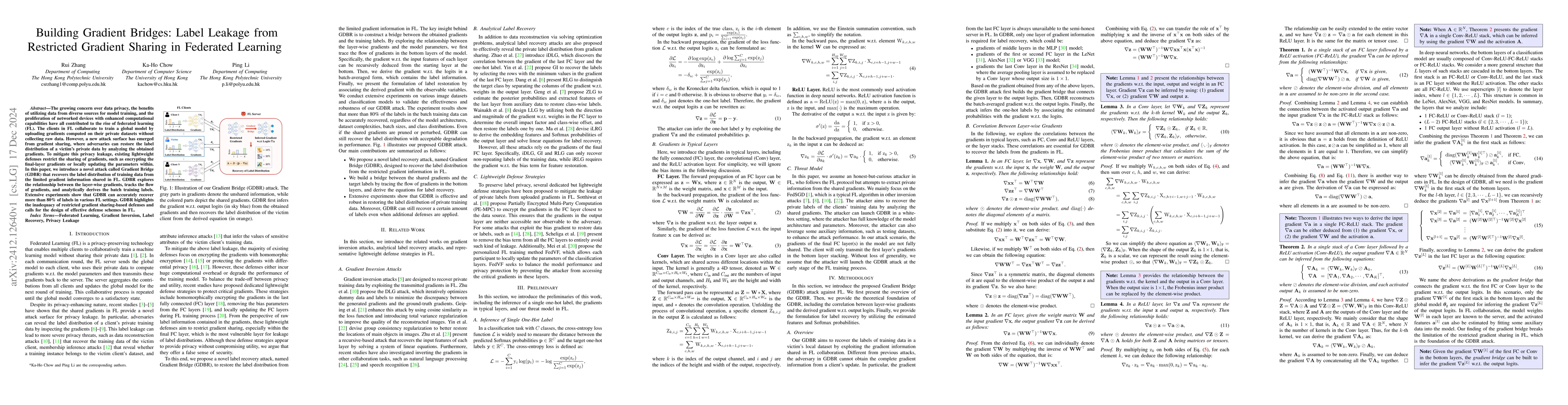Thumbnail for Building Gradient Bridges: Label Leakage from Restricted Gradient
  Sharing in Federated Learning
