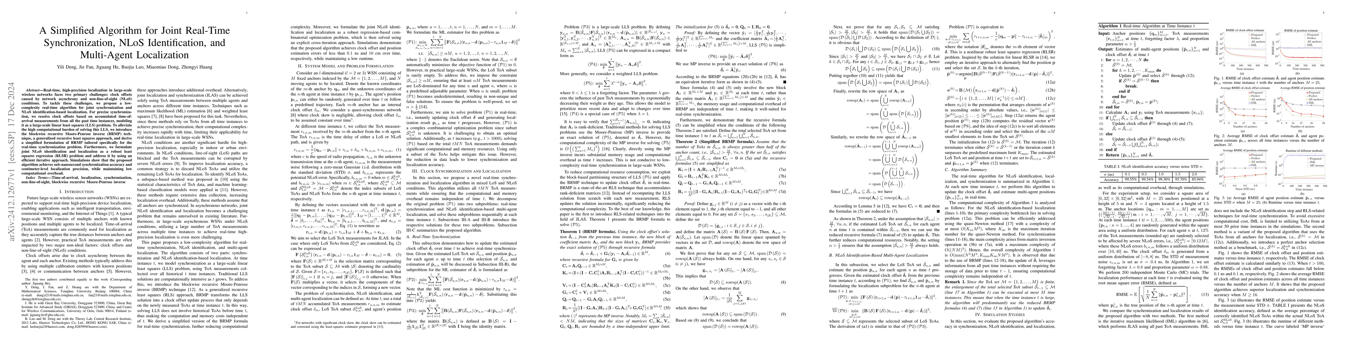 Thumbnail for A Simplified Algorithm for Joint Real-Time Synchronization, NLoS
  Identification, and Multi-Agent Localization