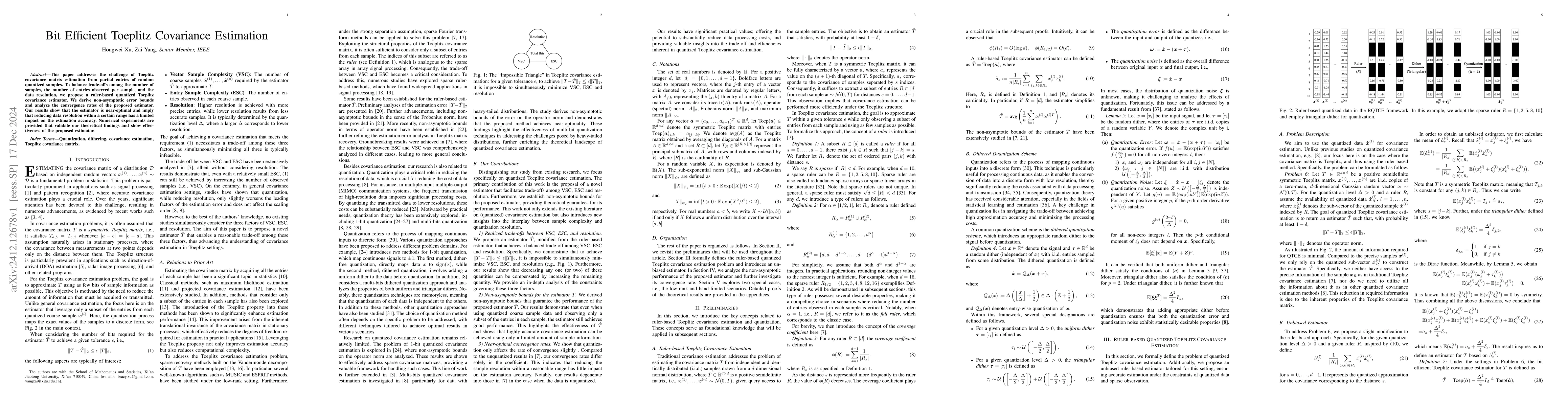 Thumbnail for Bit Efficient Toeplitz Covariance Estimation