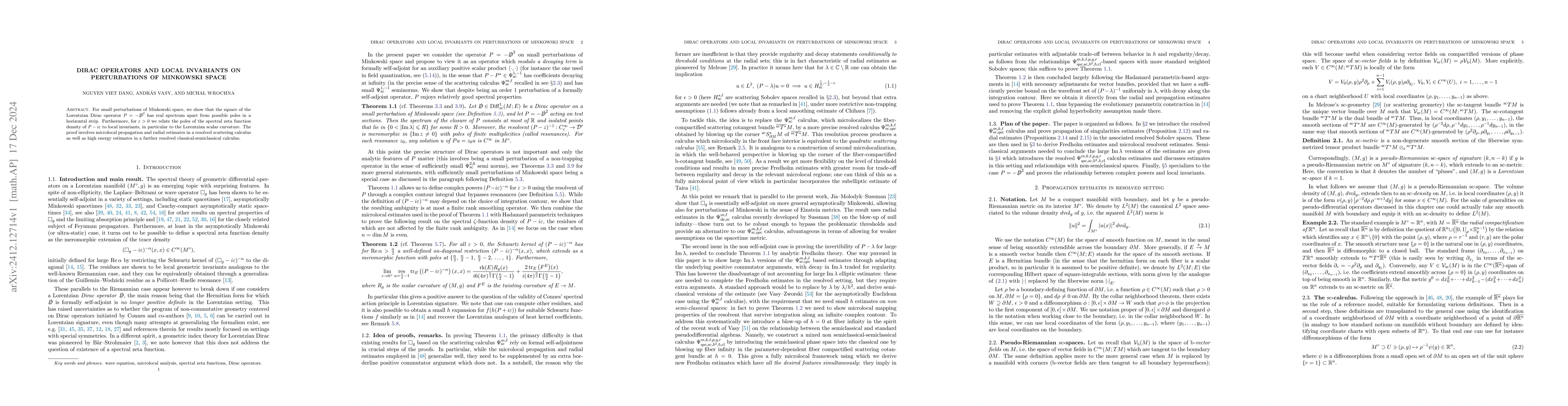 Thumbnail for Dirac operators and local invariants on perturbations of Minkowski space