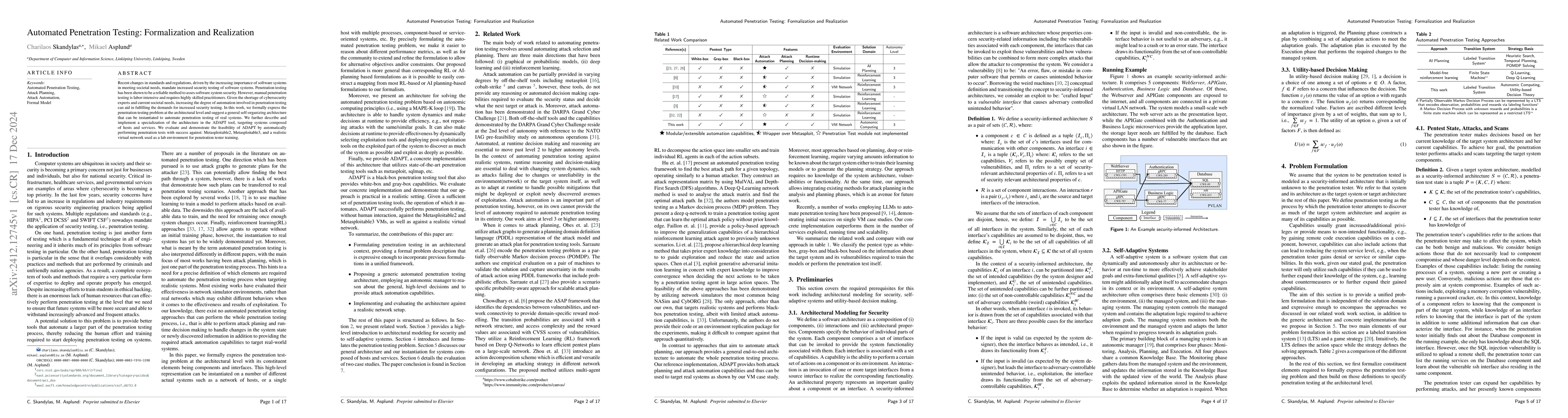 Thumbnail for Automated Penetration Testing: Formalization and Realization