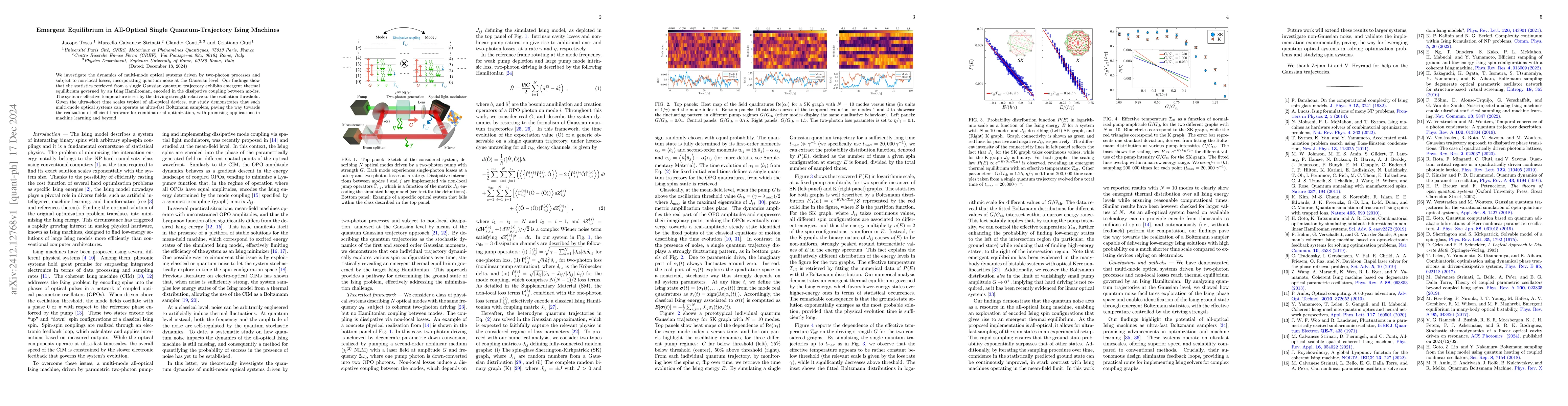 Thumbnail for Emergent Equilibrium in All-Optical Single Quantum-Trajectory Ising
  Machines