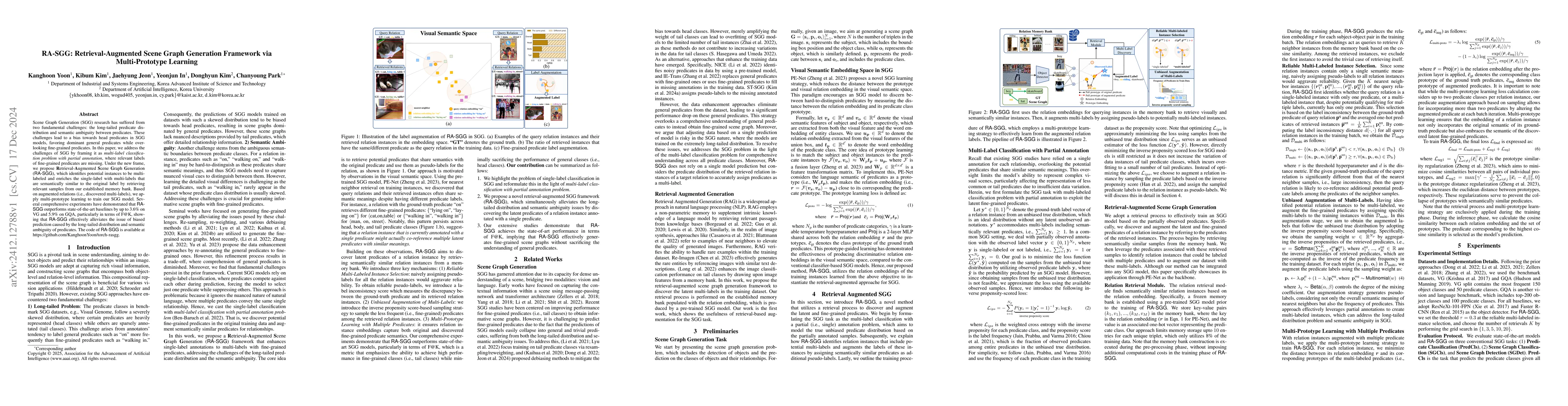 Thumbnail for RA-SGG: Retrieval-Augmented Scene Graph Generation Framework via
  Multi-Prototype Learning