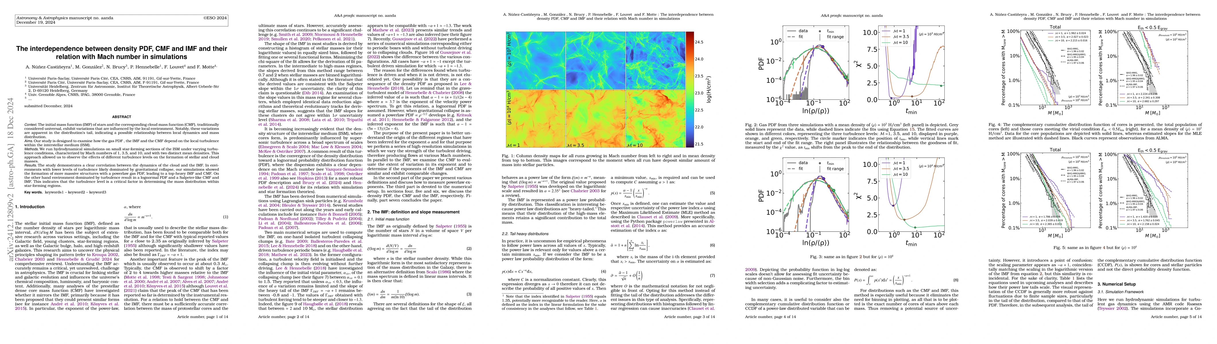 Thumbnail for The interdependence between density PDF, CMF and IMF and their relation
  with Mach number in simulations