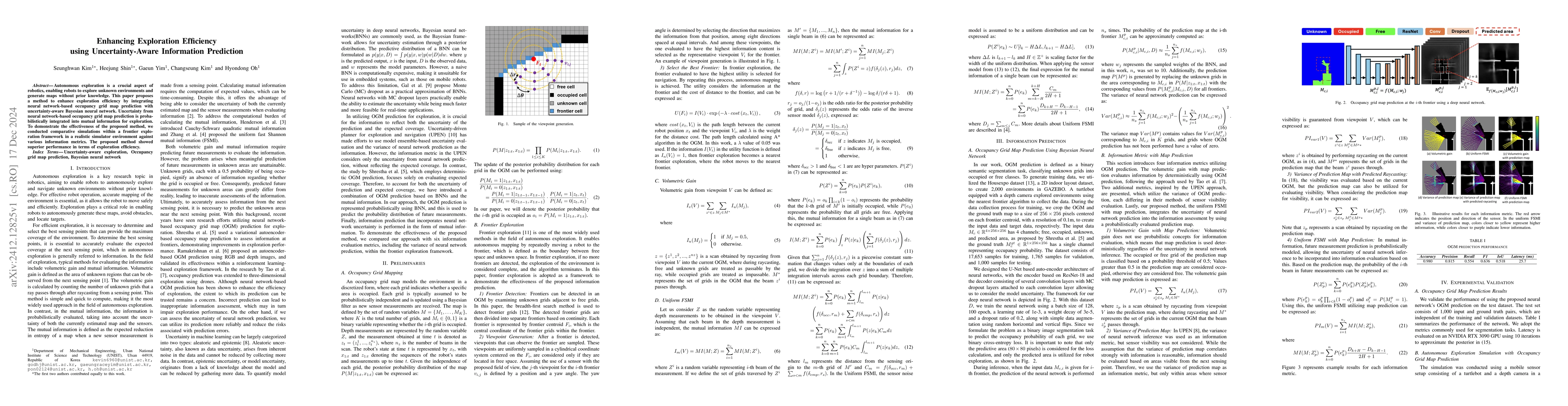 Thumbnail for Enhancing Exploration Efficiency using Uncertainty-Aware Information
  Prediction