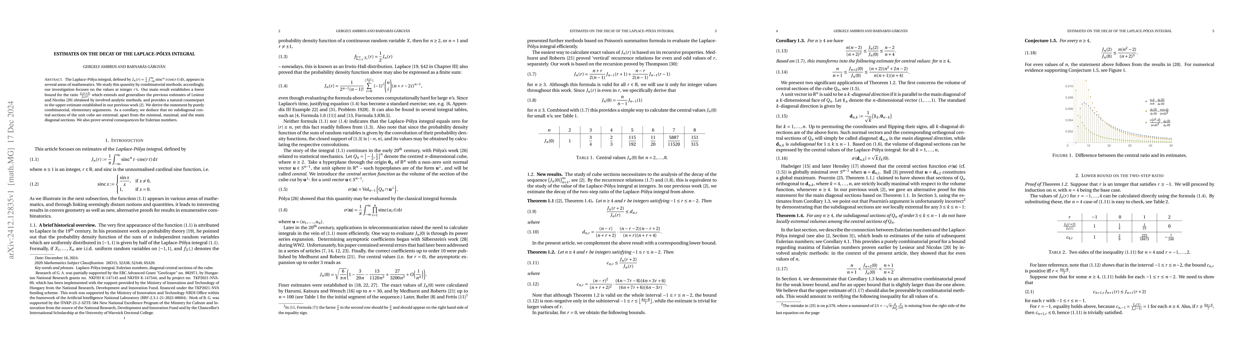Thumbnail for Estimates on the decay of the Laplace-Pólya integral