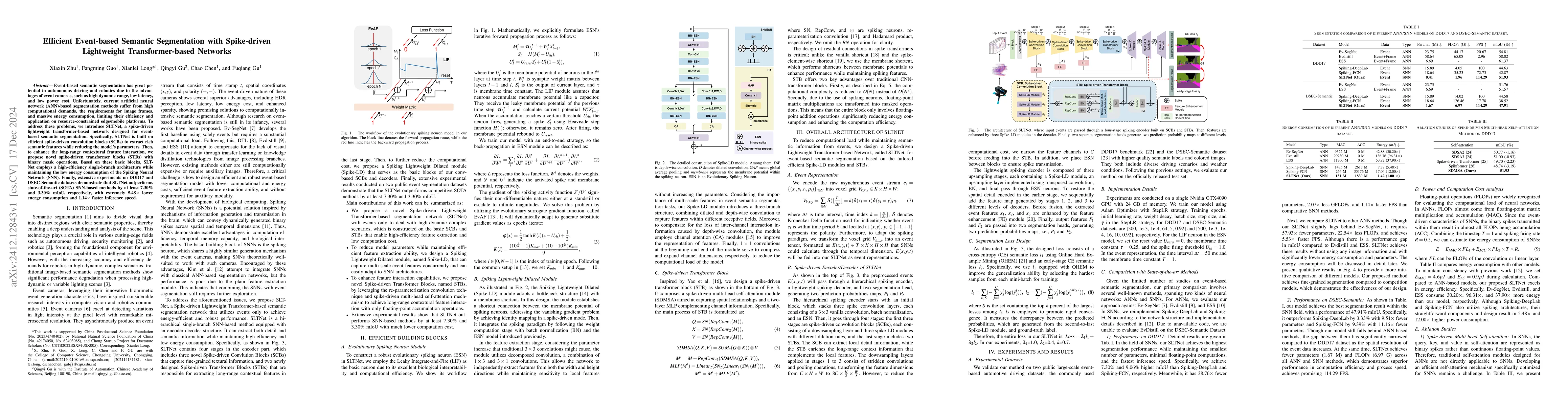 Thumbnail for Efficient Event-based Semantic Segmentation with Spike-driven
  Lightweight Transformer-based Networks