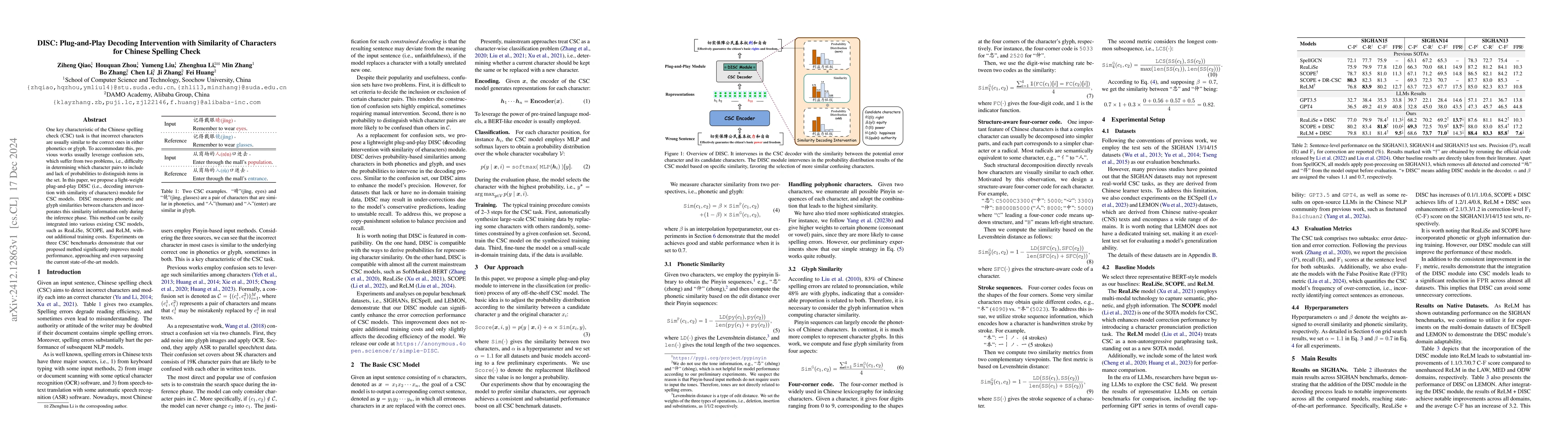 Thumbnail for DISC: Plug-and-Play Decoding Intervention with Similarity of Characters
  for Chinese Spelling Check