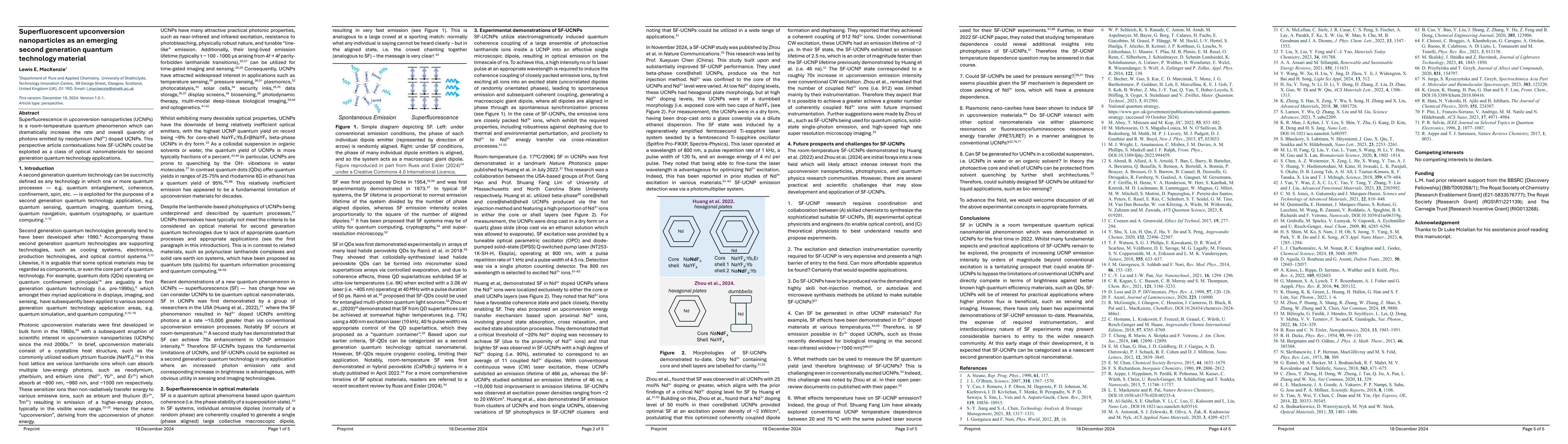 Thumbnail for Superfluorescent upconversion nanoparticles as an emerging second
  generation quantum technology material