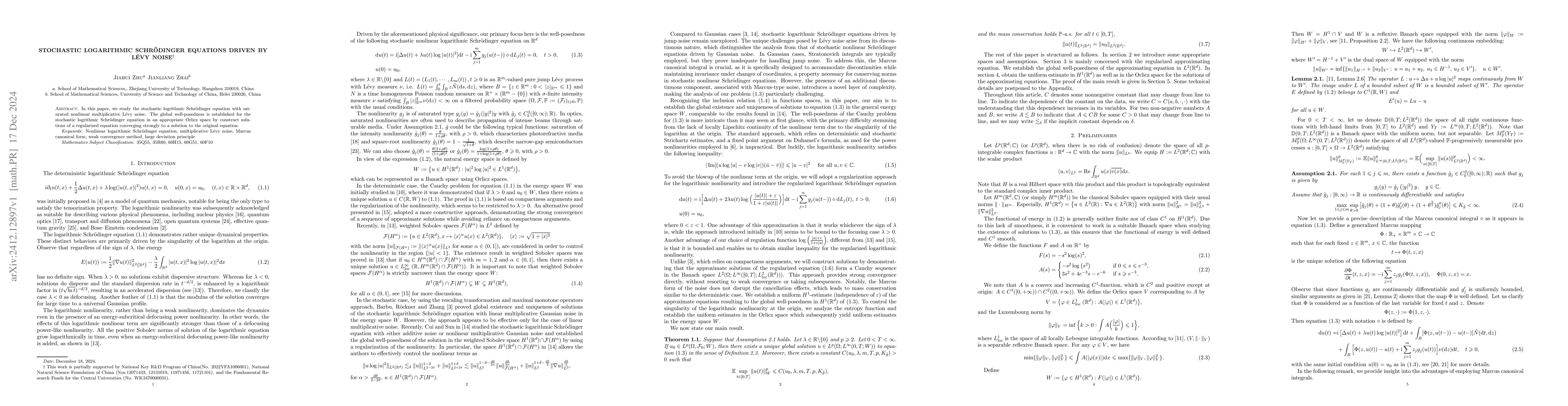 Thumbnail for Stochastic logarithmic Schrödinger equations driven by Lévy noise