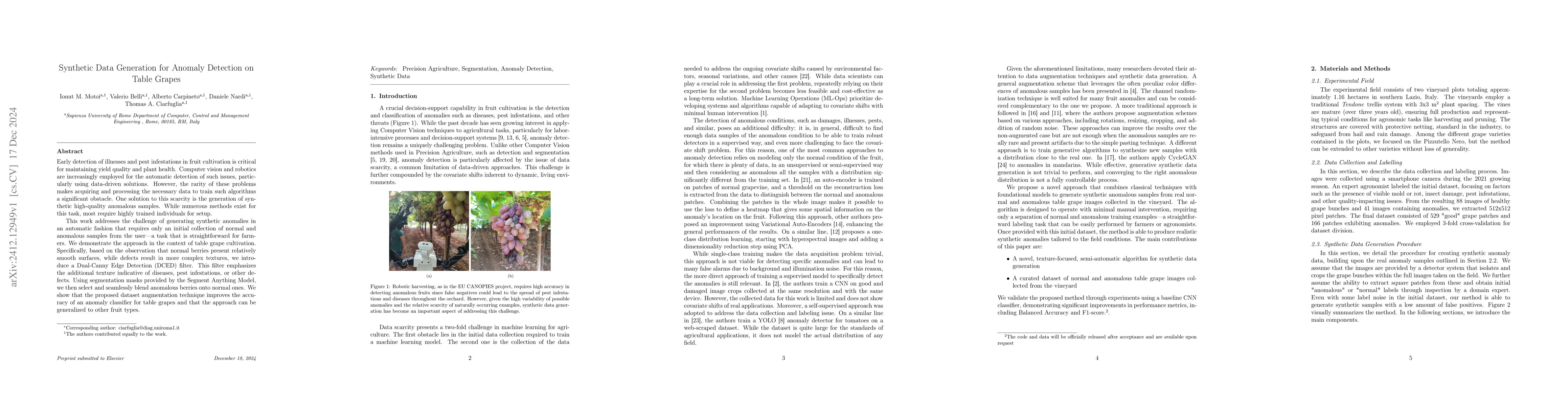 Thumbnail for Synthetic Data Generation for Anomaly Detection on Table Grapes