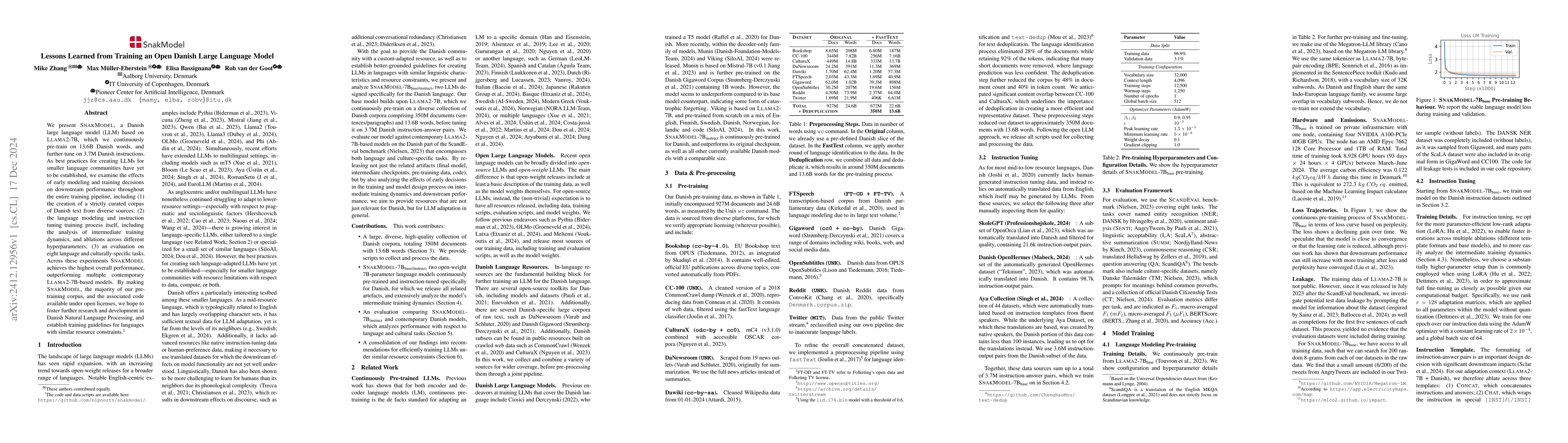 Thumbnail for SnakModel: Lessons Learned from Training an Open Danish Large Language
  Model
