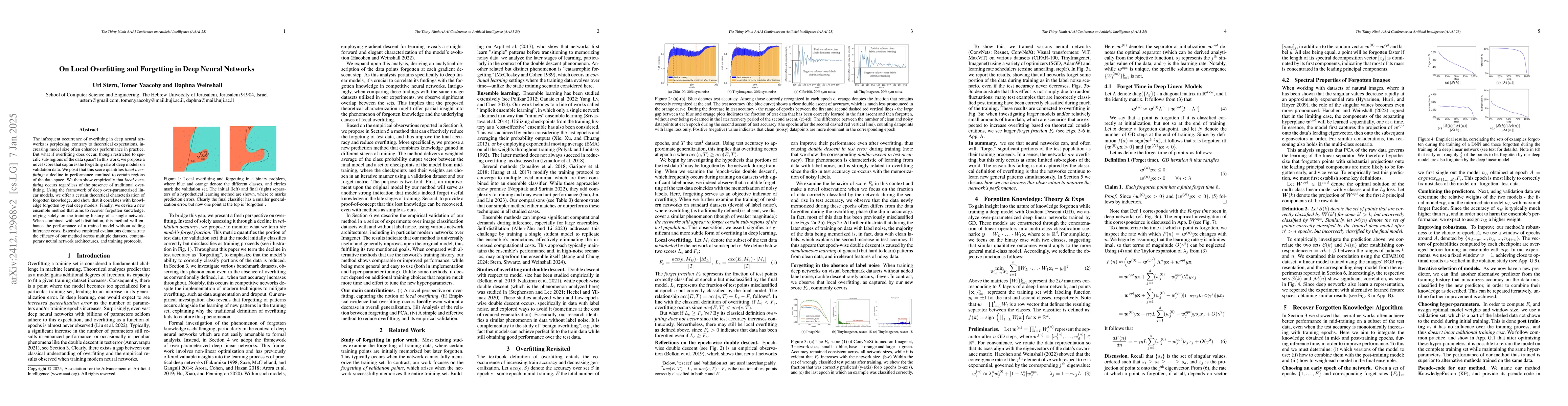 Thumbnail for On Local Overfitting and Forgetting in Deep Neural Networks