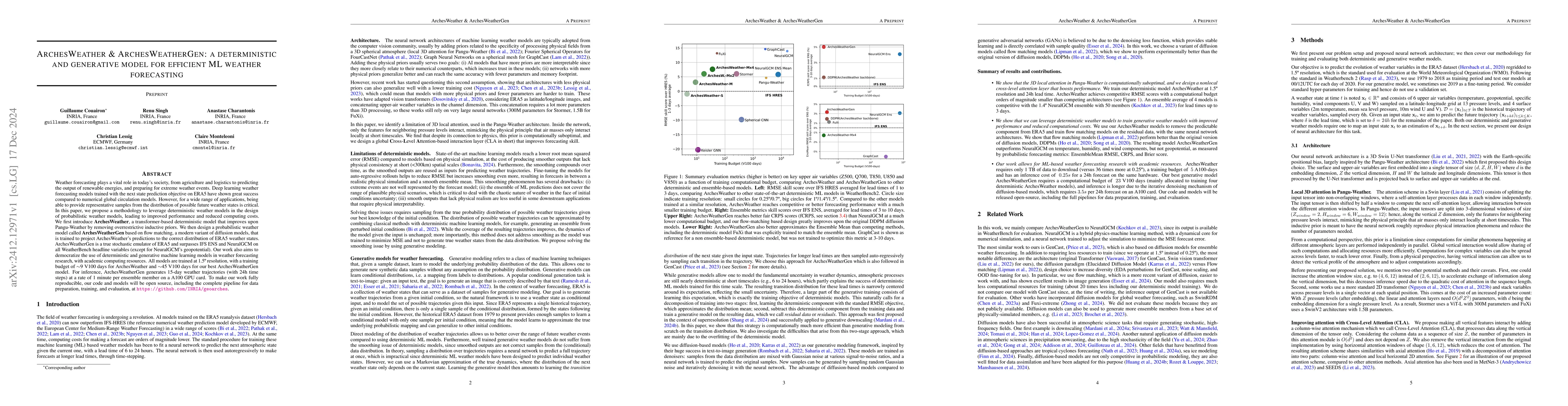 Thumbnail for ArchesWeather & ArchesWeatherGen: a deterministic and generative model
  for efficient ML weather forecasting