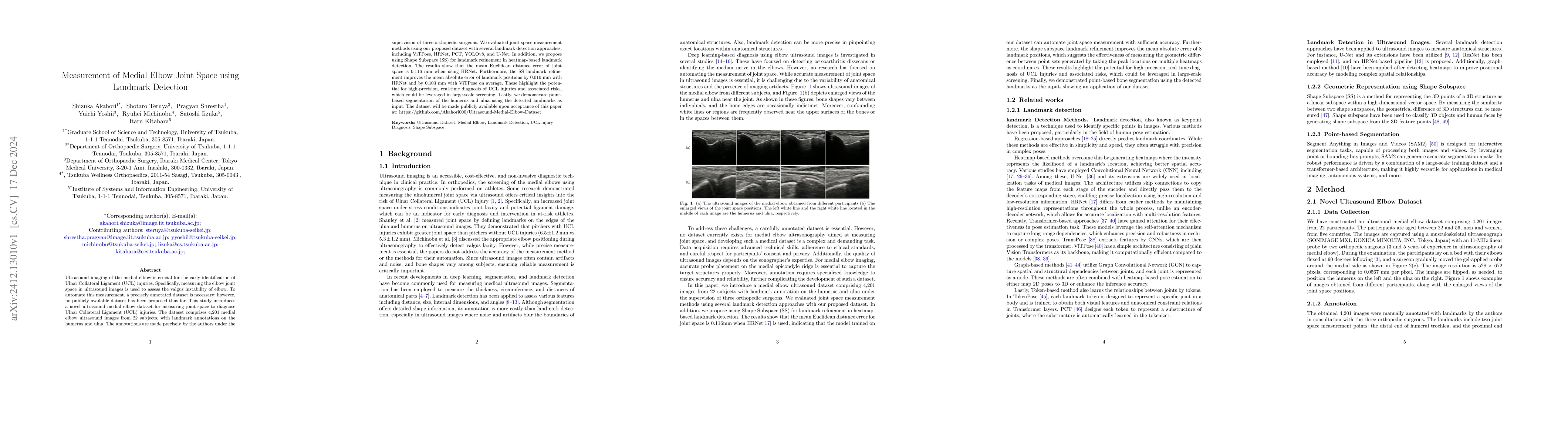 Thumbnail for Measurement of Medial Elbow Joint Space using Landmark Detection