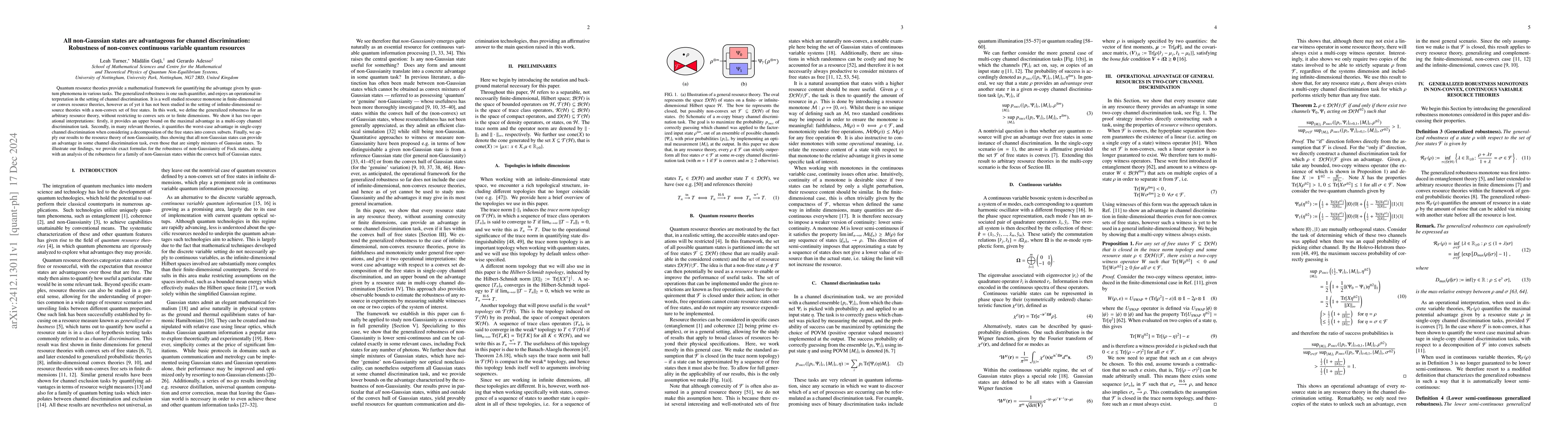 Thumbnail for All non-Gaussian states are advantageous for channel discrimination:
  Robustness of non-convex continuous variable quantum resources