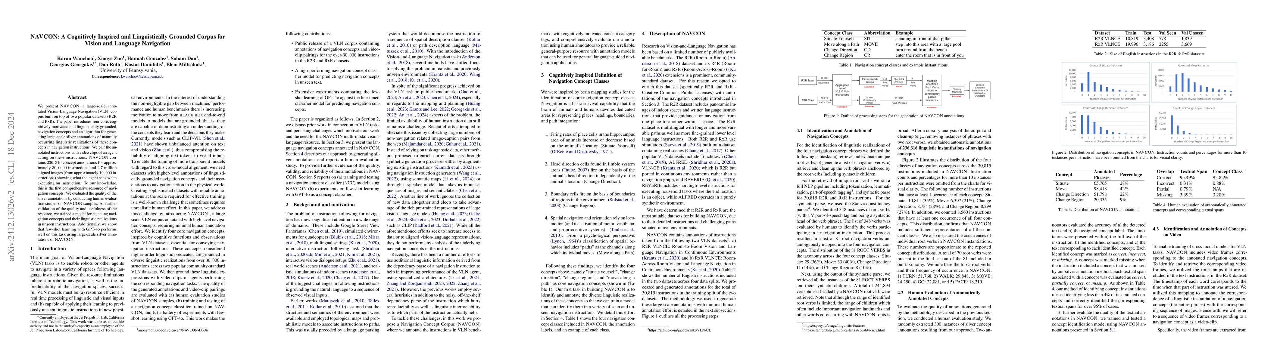 Thumbnail for NAVCON: A Cognitively Inspired and Linguistically Grounded Corpus for
  Vision and Language Navigation