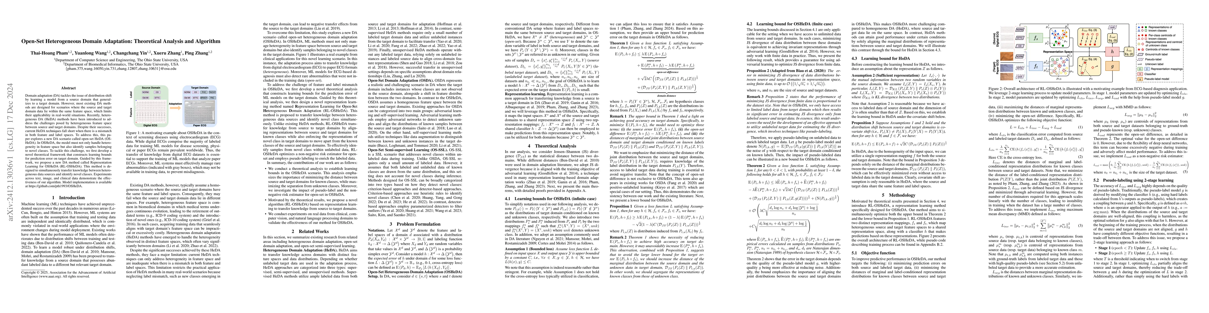 Thumbnail for Open-Set Heterogeneous Domain Adaptation: Theoretical Analysis and
  Algorithm