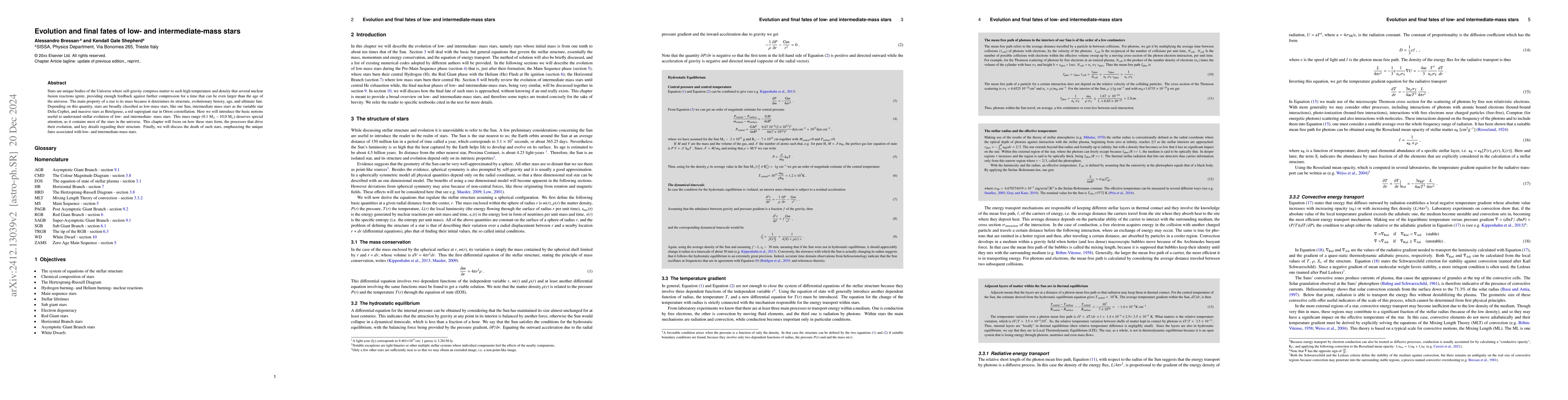 Thumbnail for Evolution and final fates of low- and intermediate-mass stars