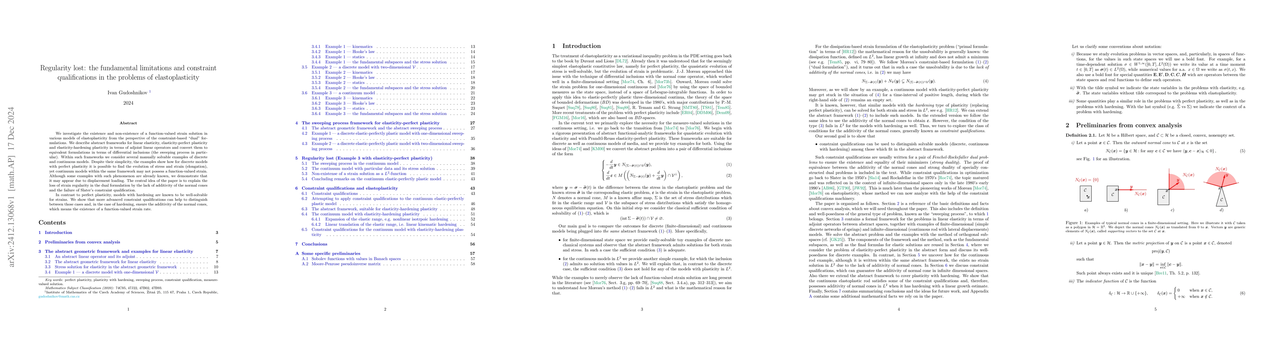 Thumbnail for Regularity lost: the fundamental limitations and constraint
  qualifications in the problems of elastoplasticity