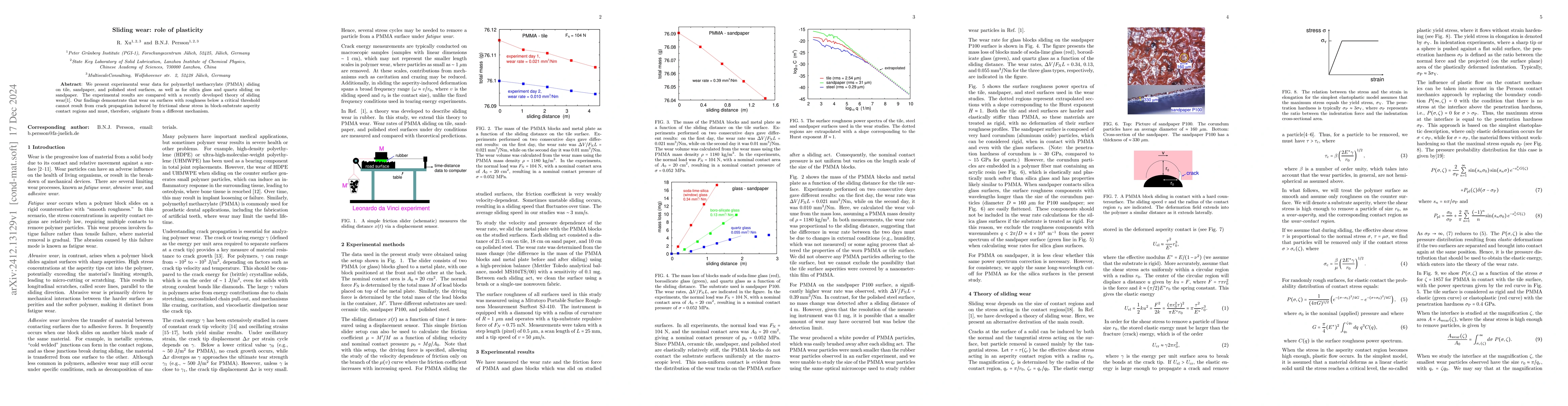 Thumbnail for Sliding wear: role of plasticity