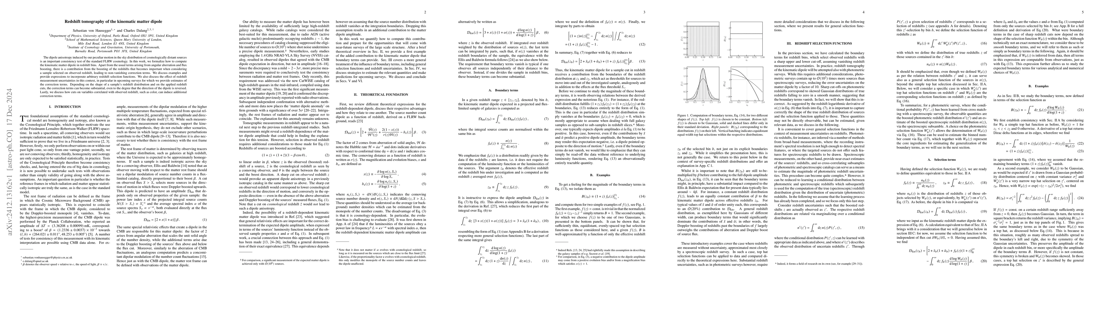 Thumbnail for Redshift tomography of the kinematic matter dipole