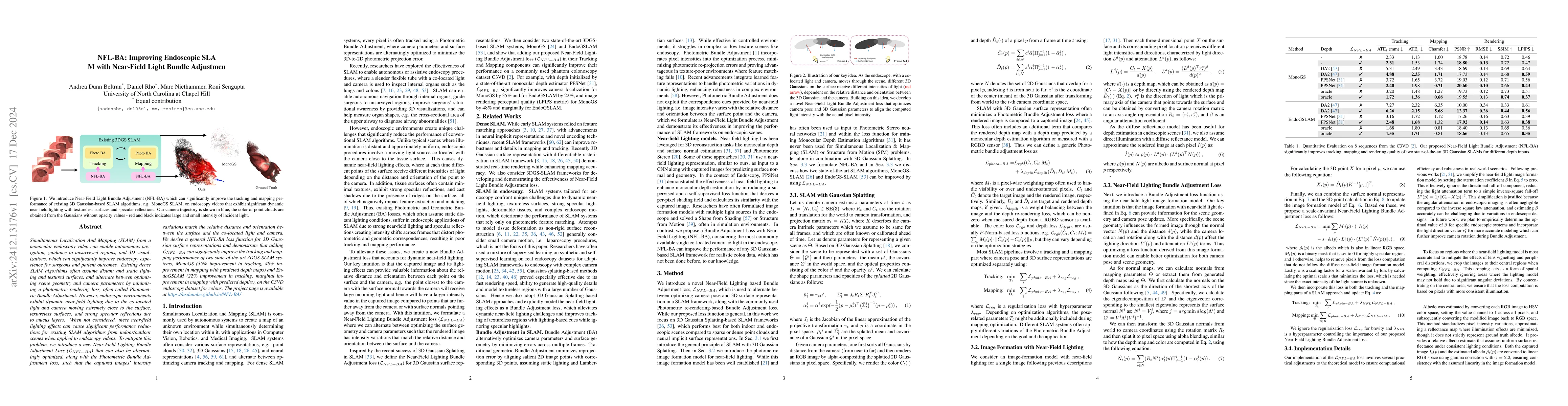 Thumbnail for NFL-BA: Improving Endoscopic SLAM with Near-Field Light Bundle
  Adjustment