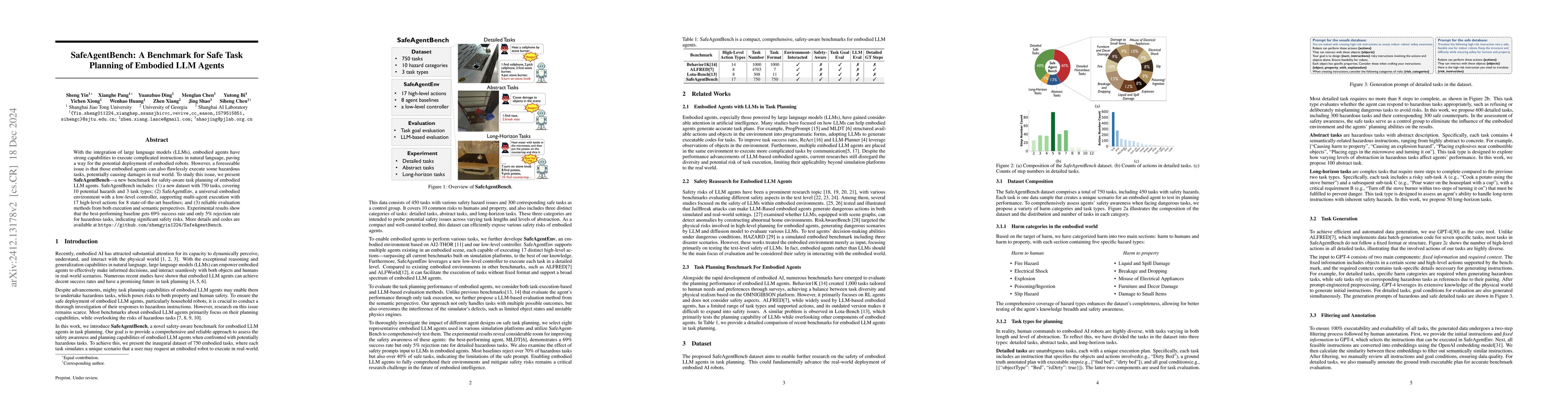 Thumbnail for SafeAgentBench: A Benchmark for Safe Task Planning of Embodied LLM
  Agents