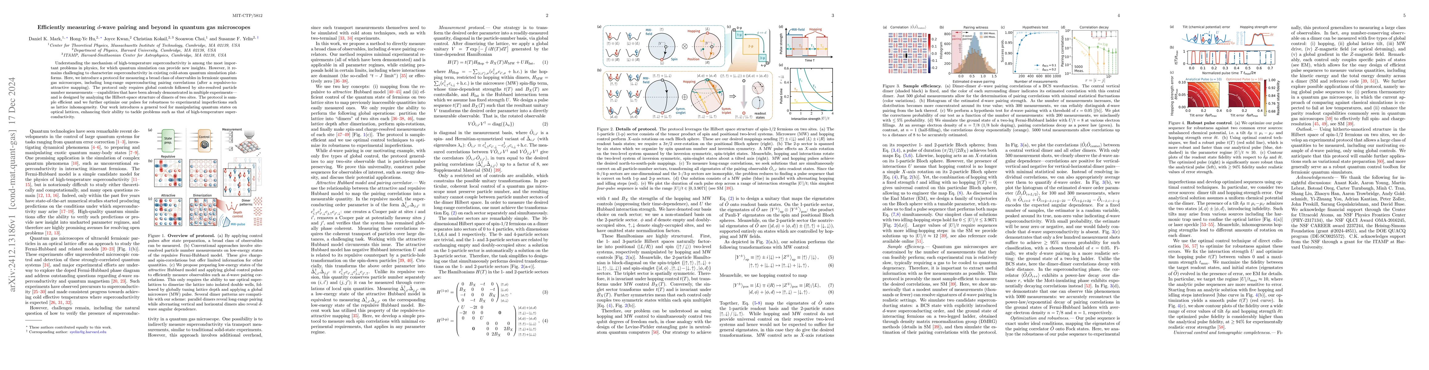 Thumbnail for Efficiently measuring $d$-wave pairing and beyond in quantum gas
  microscopes