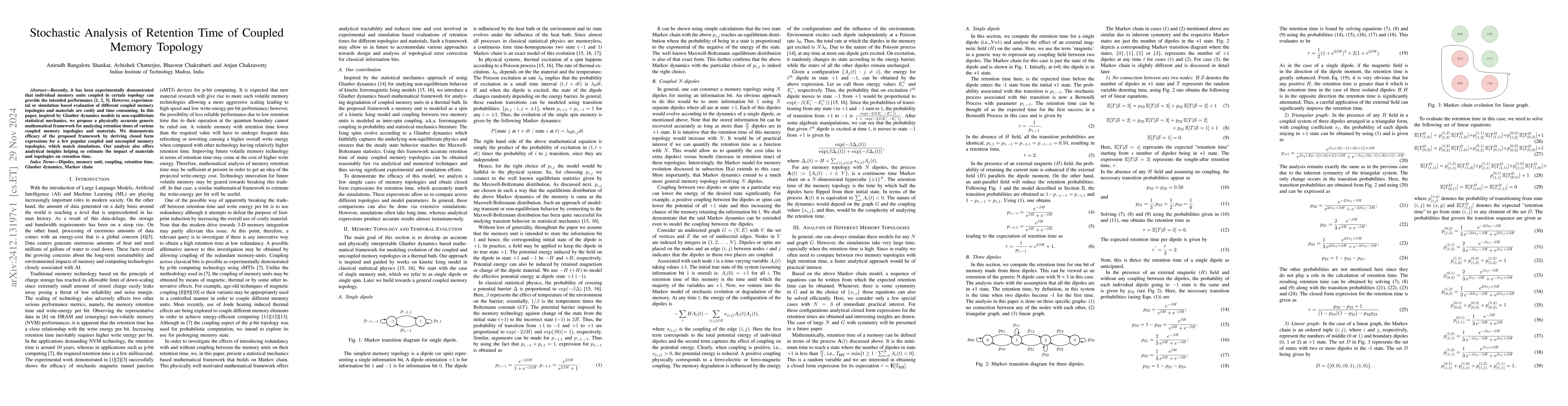 Thumbnail for Stochastic Analysis of Retention Time of Coupled Memory Topology