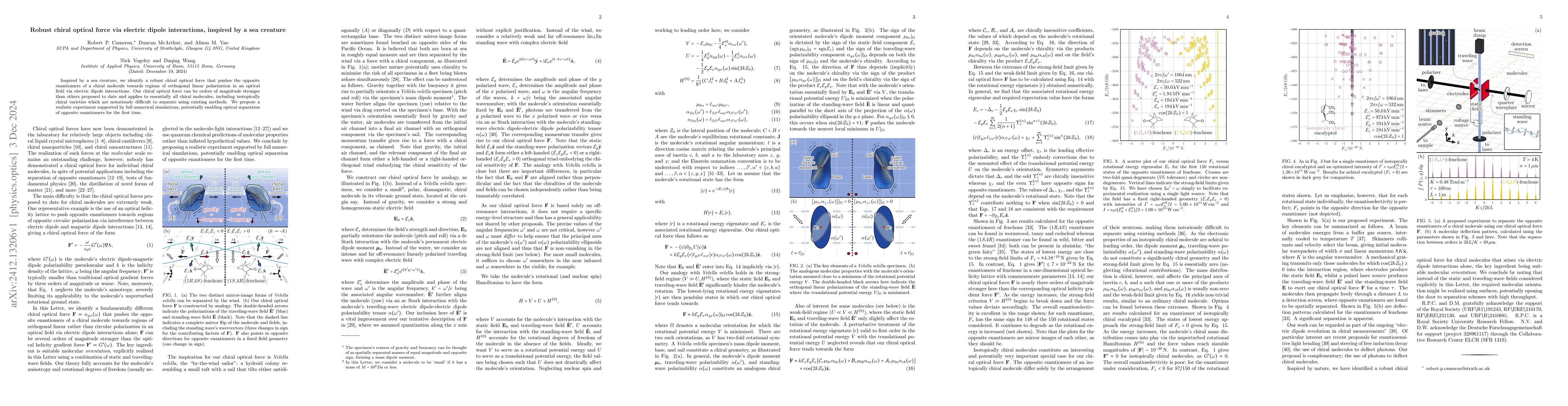 Thumbnail for Robust chiral optical force via electric dipole interactions, inspired
  by a sea creature