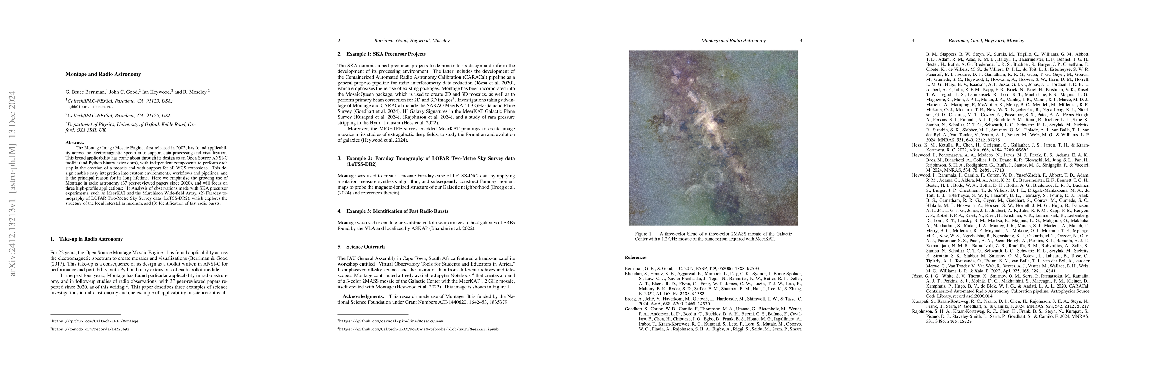 Thumbnail for Montage and Radio Astronomy
