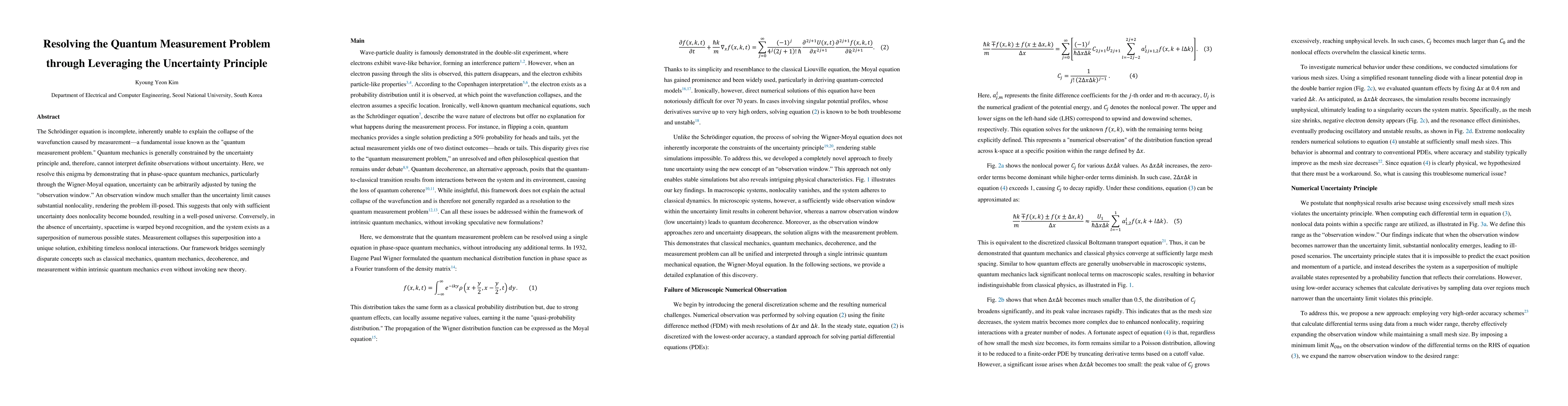 Thumbnail for Resolving the Quantum Measurement Problem through Leveraging the
  Uncertainty Principle