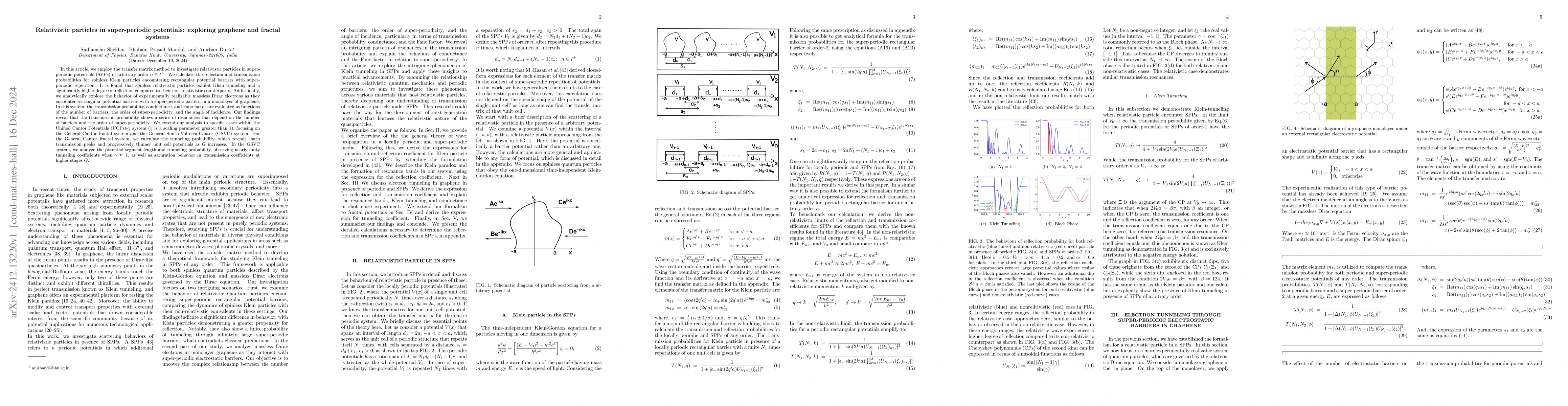 Thumbnail for Relativistic particles in super-periodic potentials: exploring graphene
  and fractal systems