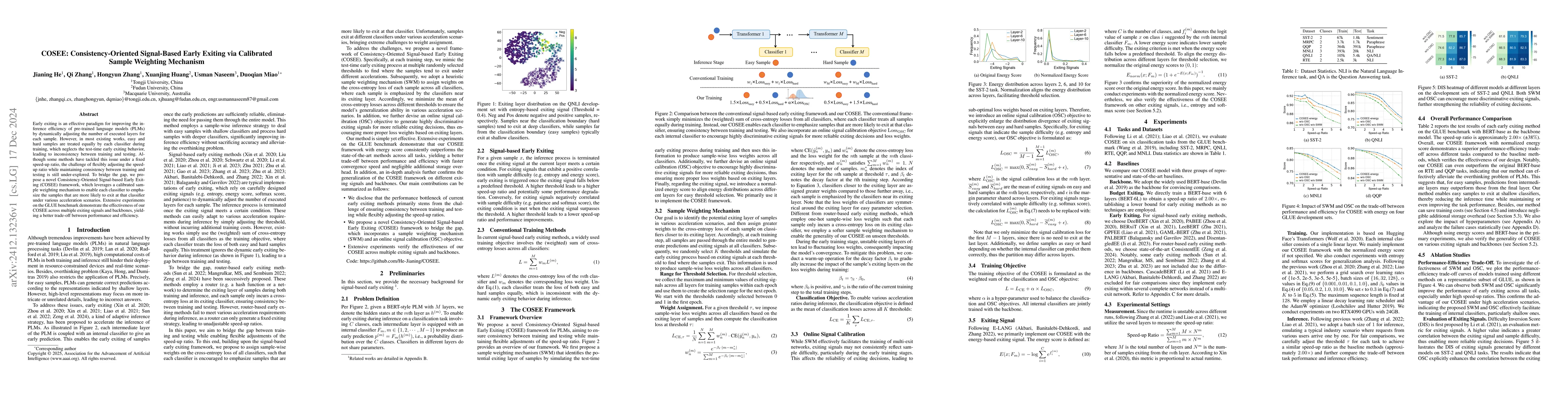 Thumbnail for COSEE: Consistency-Oriented Signal-Based Early Exiting via Calibrated
  Sample Weighting Mechanism