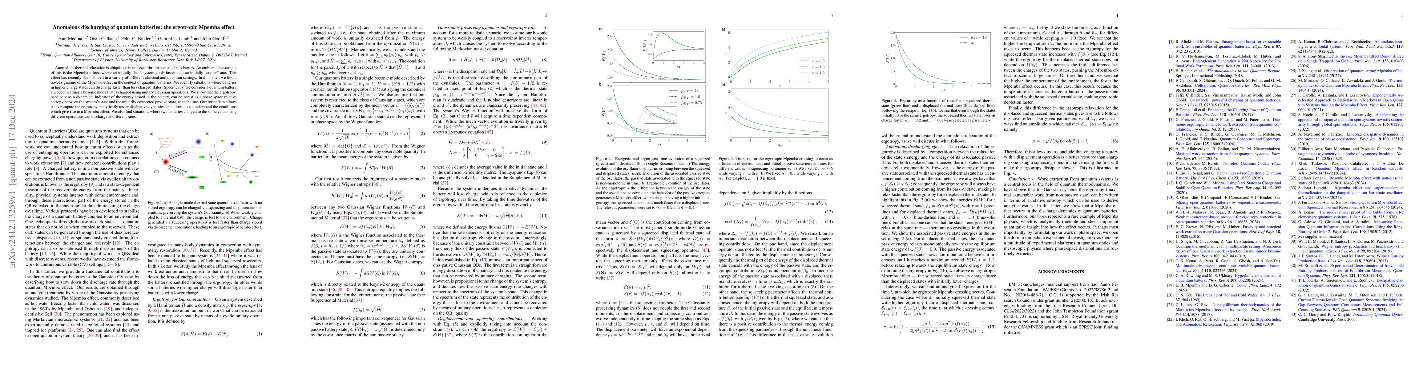 Thumbnail for Anomalous discharging of quantum batteries: the ergotropic Mpemba effect