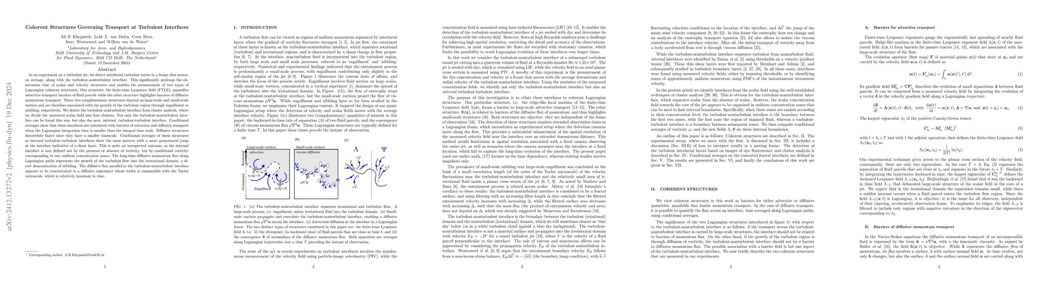 Thumbnail for Coherent Structures Governing Transport at Turbulent Interfaces