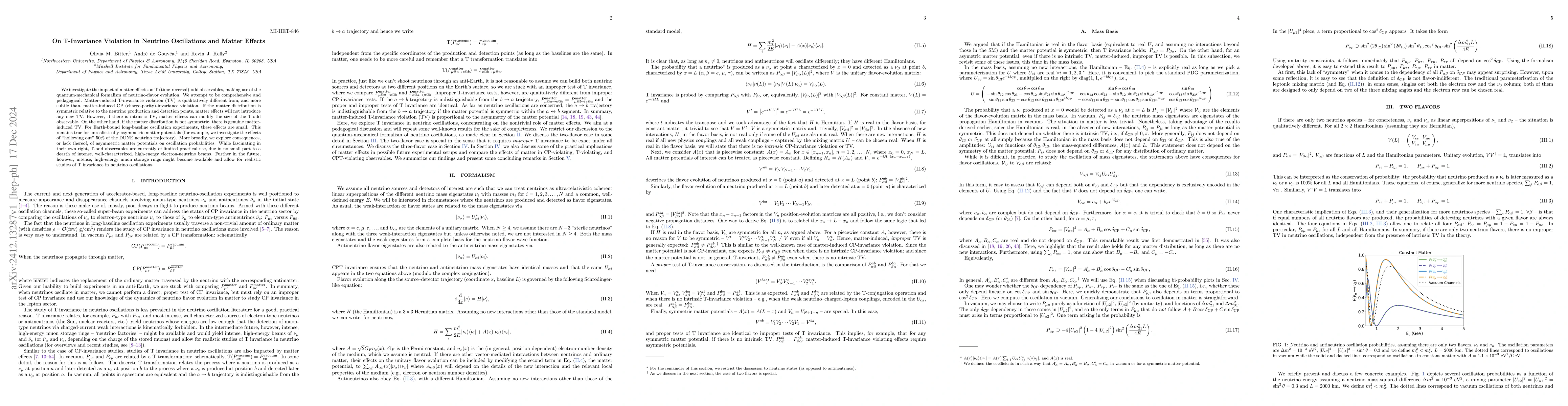 Thumbnail for On T-Invariance Violation in Neutrino Oscillations and Matter Effects